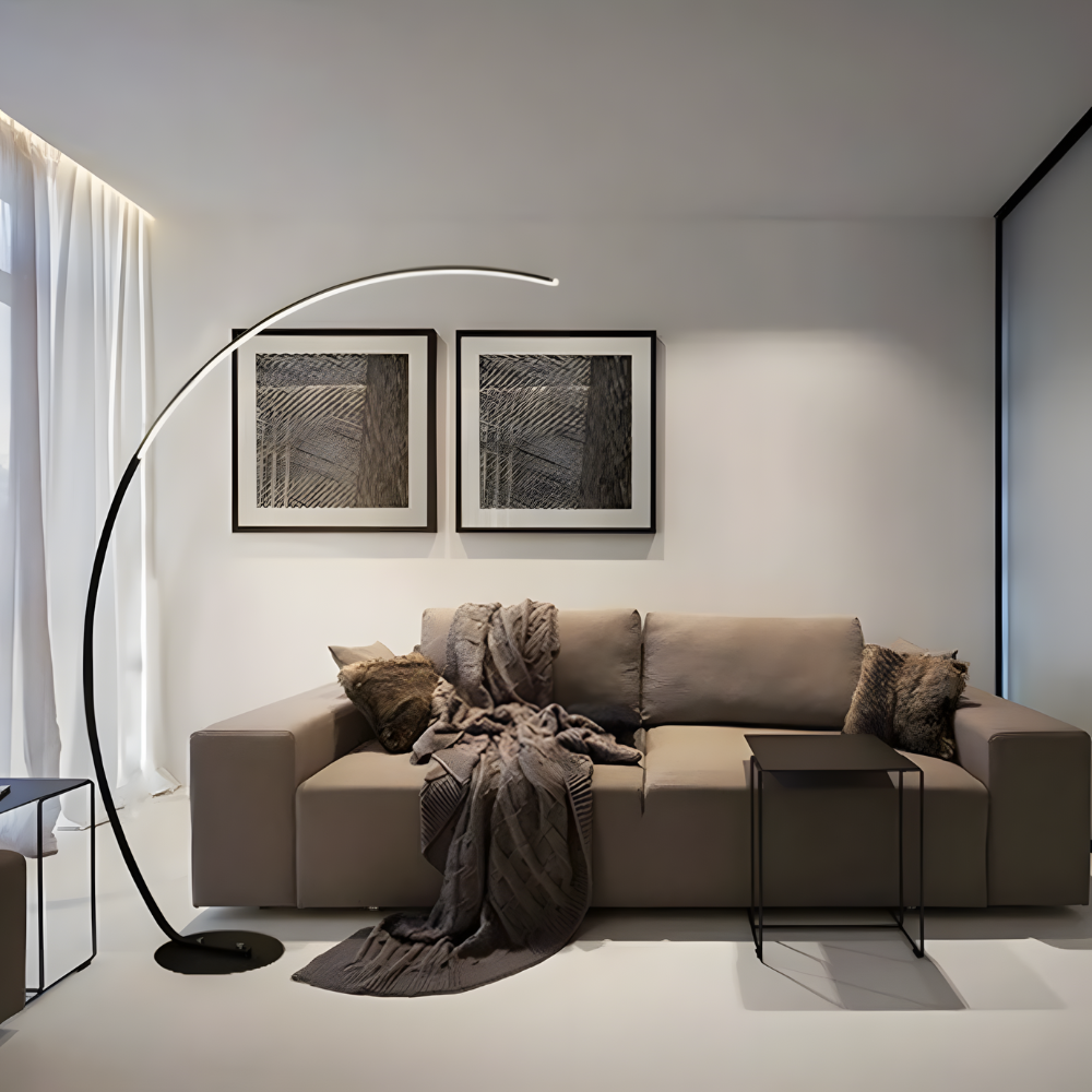 Lampadaire LED arqué nordique Nørlys