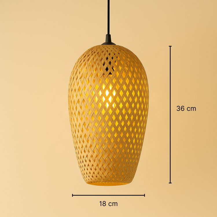 Suspension en bambou tressé Éméa