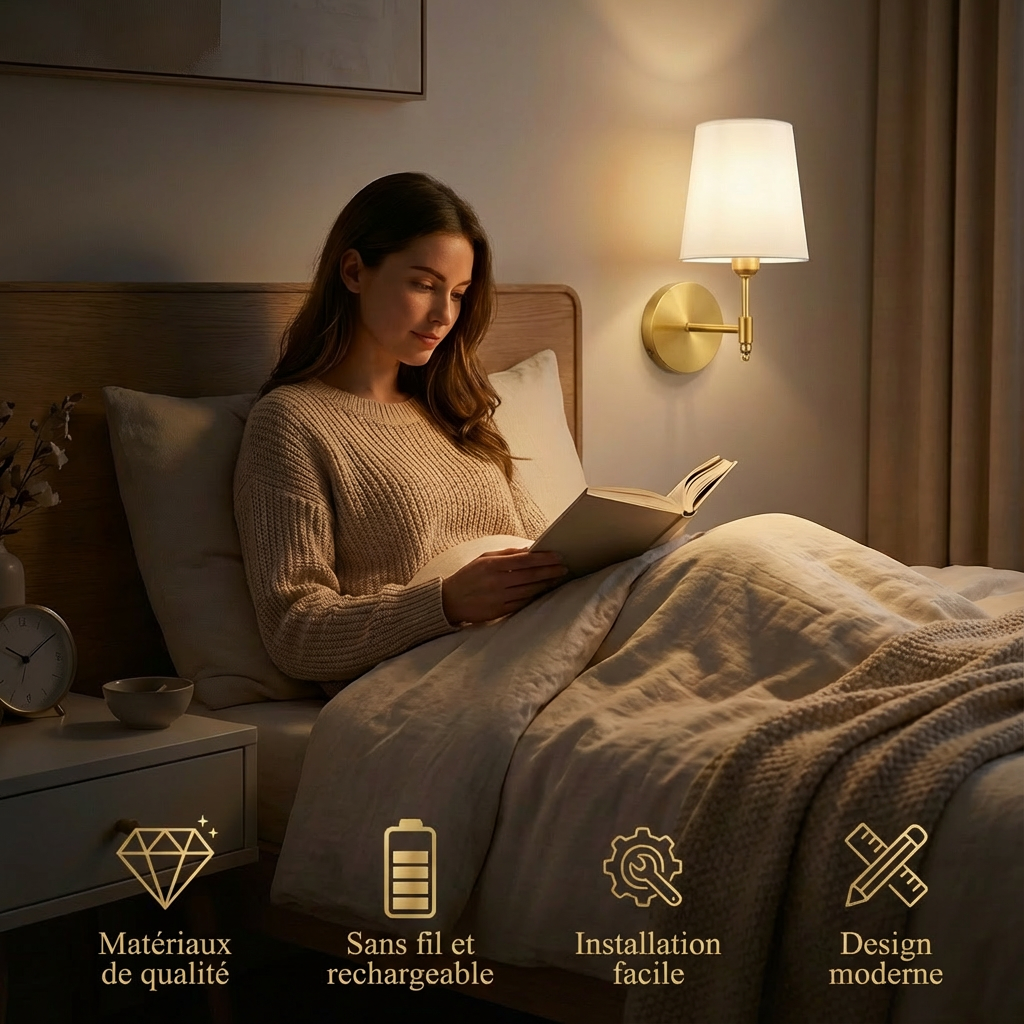 Applique murale LED rechargeable Aurélia