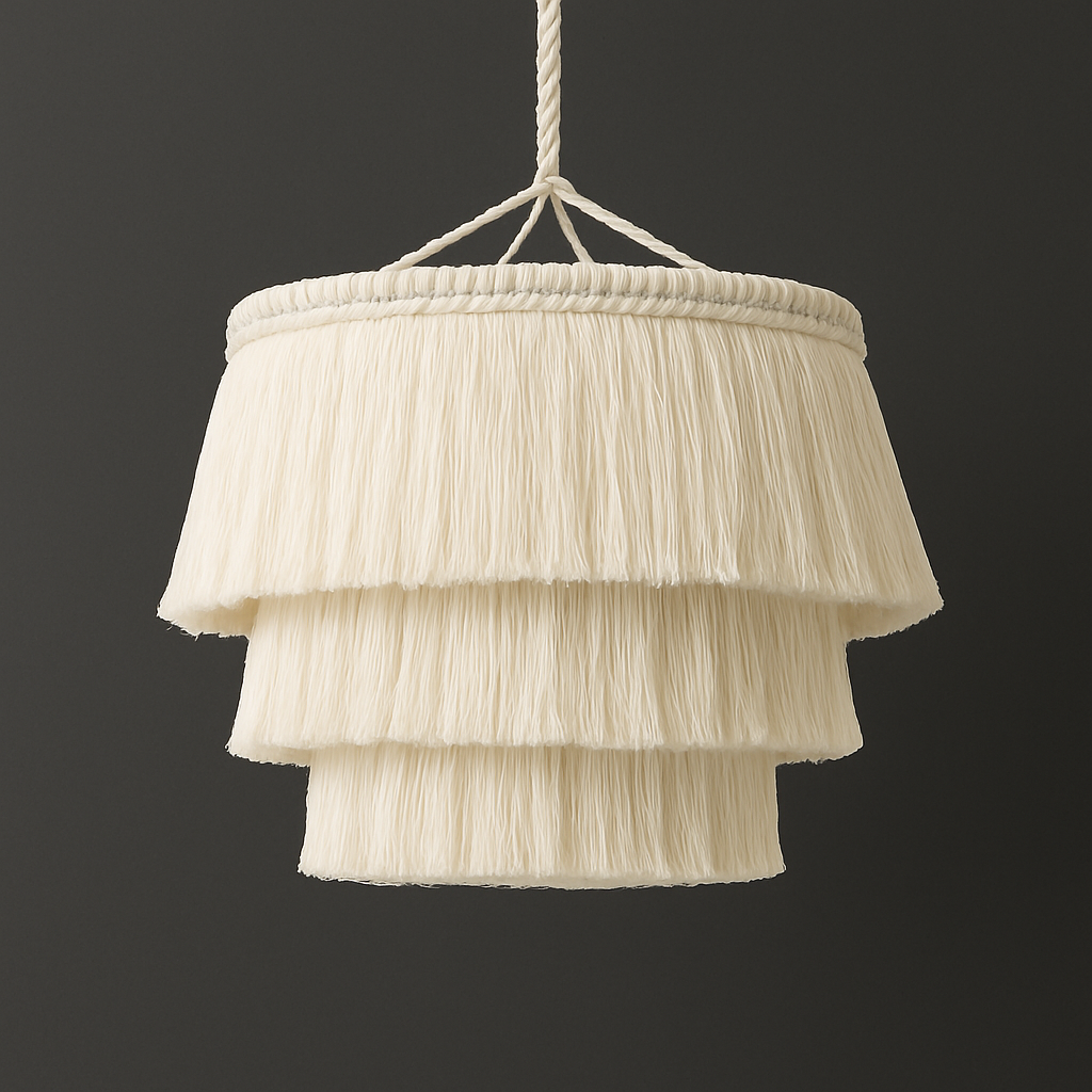 Suspension bohème en macramé de coton Seraya