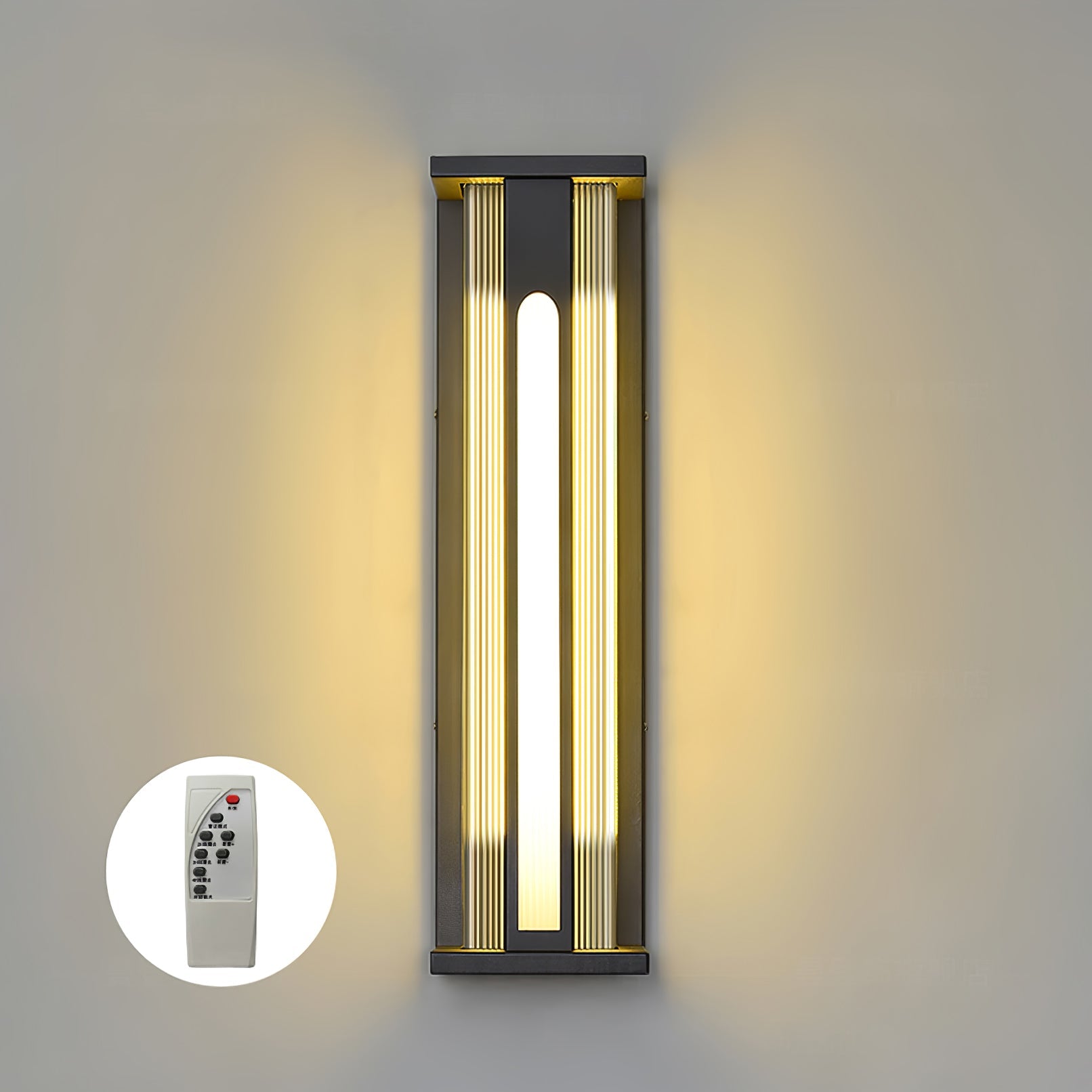 Applique murale extérieure Bellamy Flair – inox et acrylique, lumière chaude