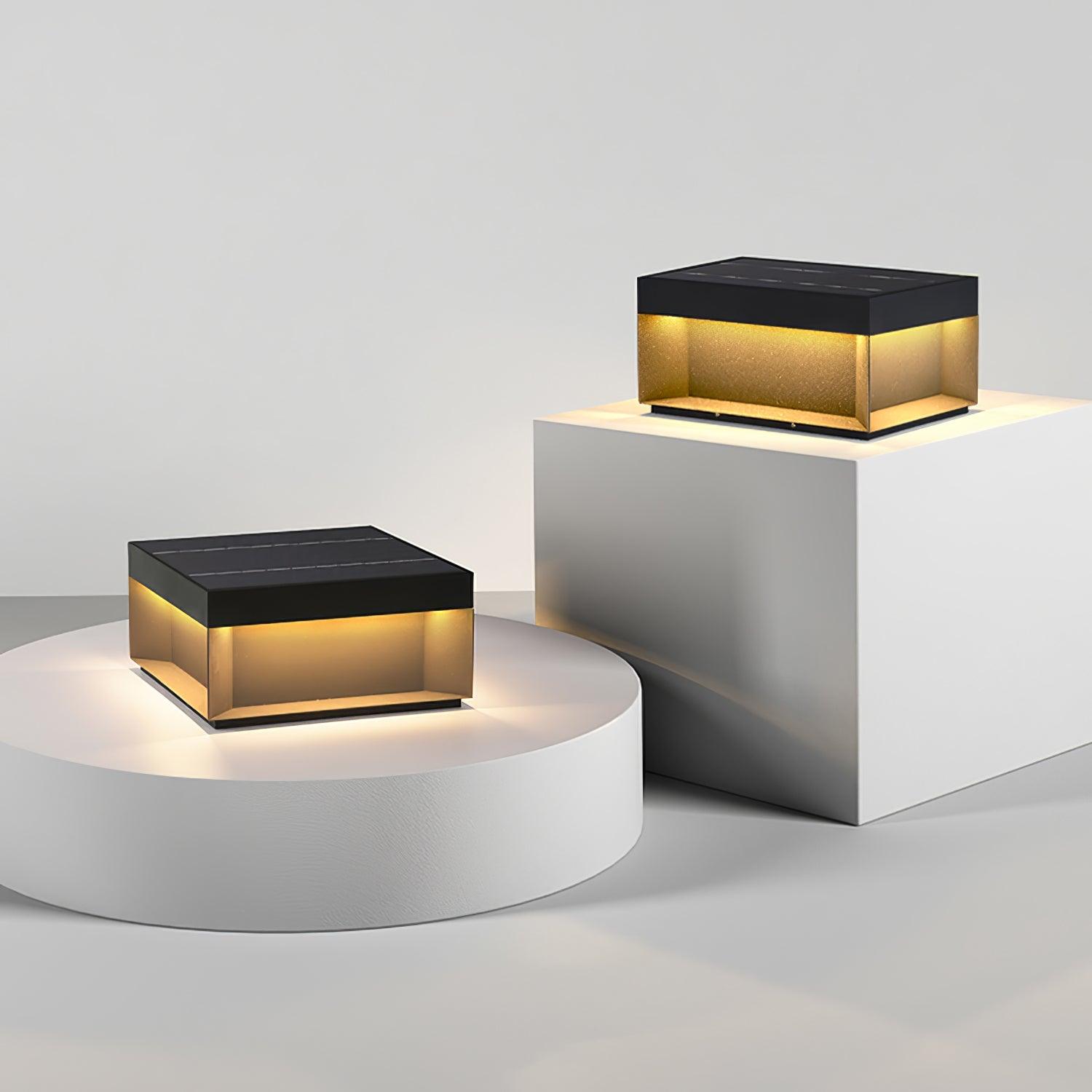 Borne de jardin LED en métal sablé – imperméable IP65, filaire ou solaire