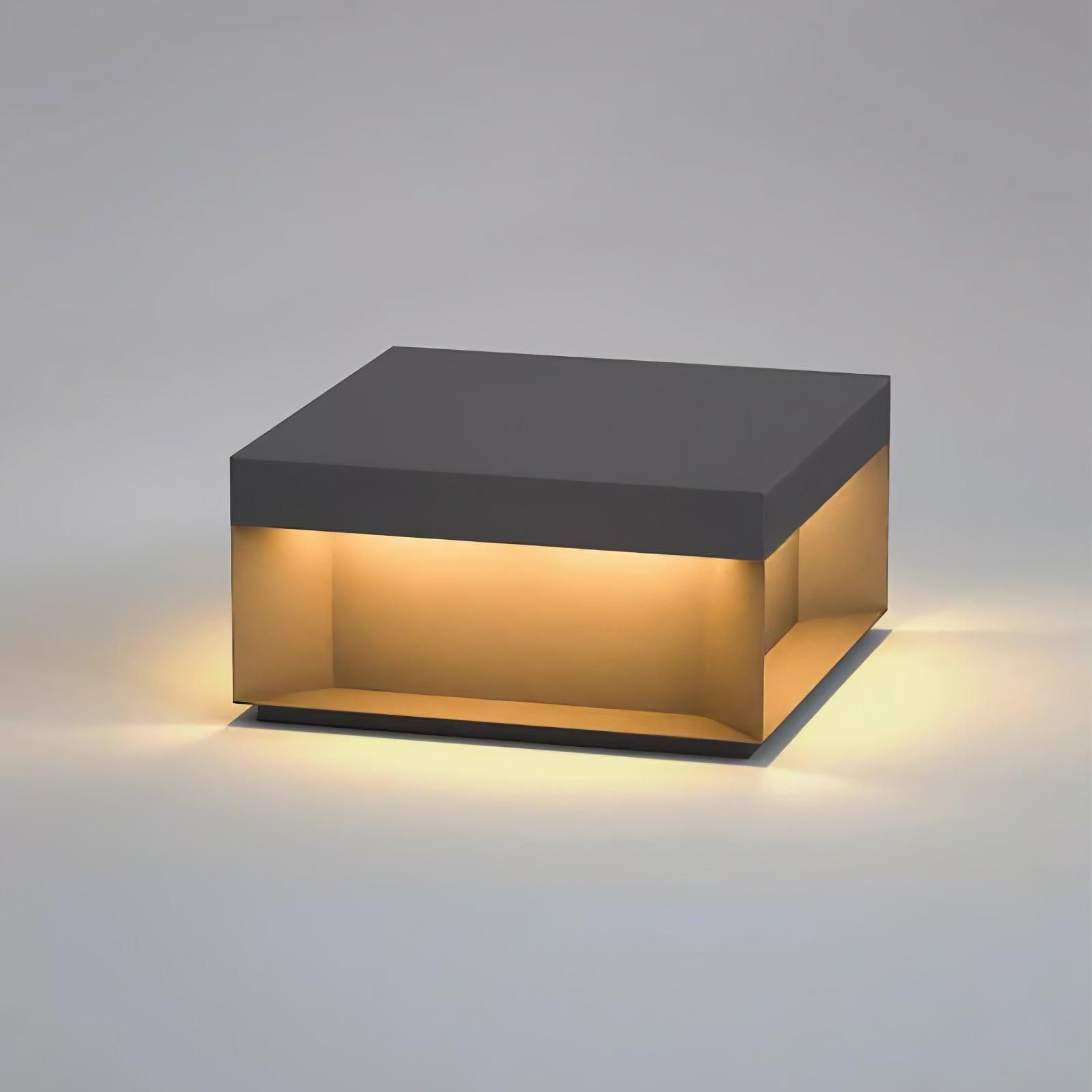 Borne de jardin LED en métal sablé – imperméable IP65, filaire ou solaire