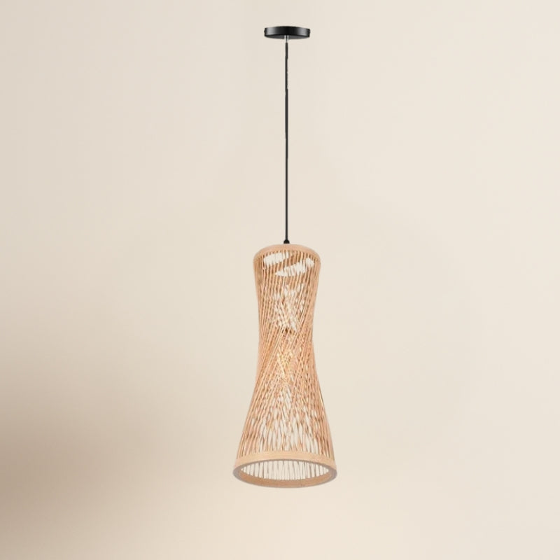 Suspension sablier en bambou sculptural Élaria