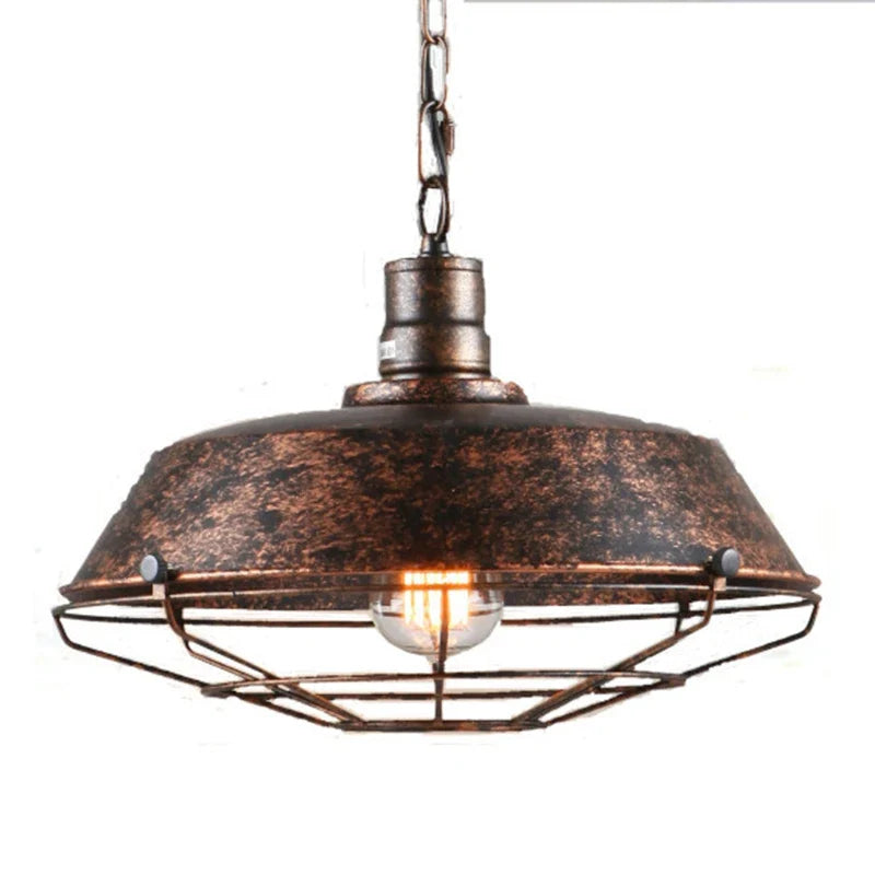 Suspension industrielle effet rouille Feron