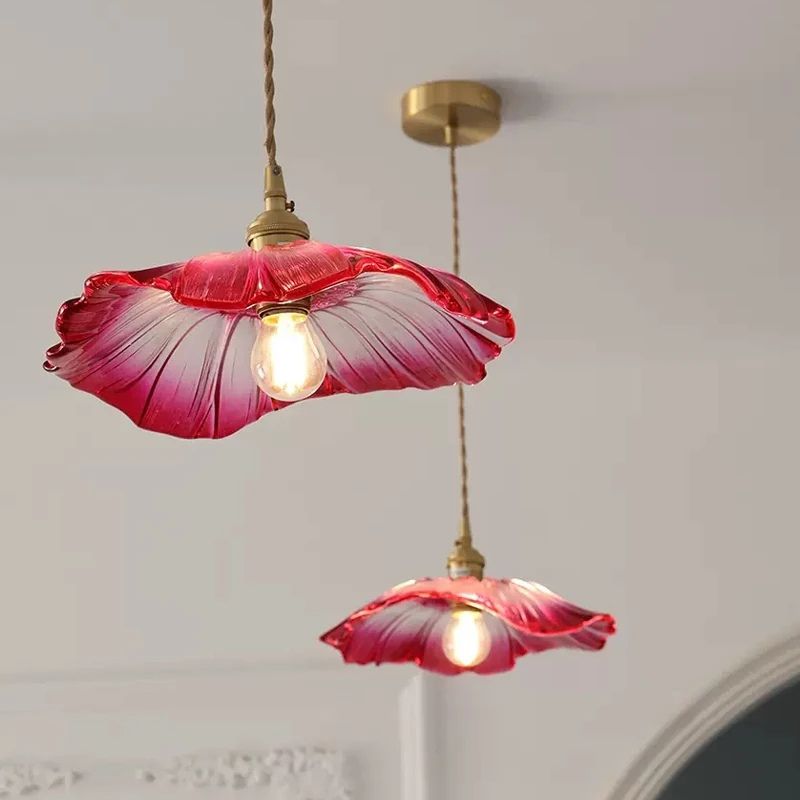 Suspension florale en verre sculpté Floréa
