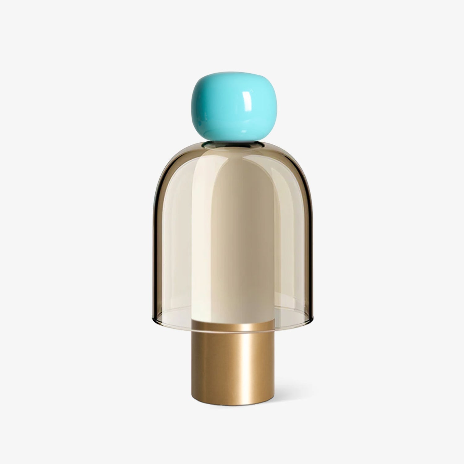Lampe de table rechargeable en verre coloré Lumina Joy – design minimaliste