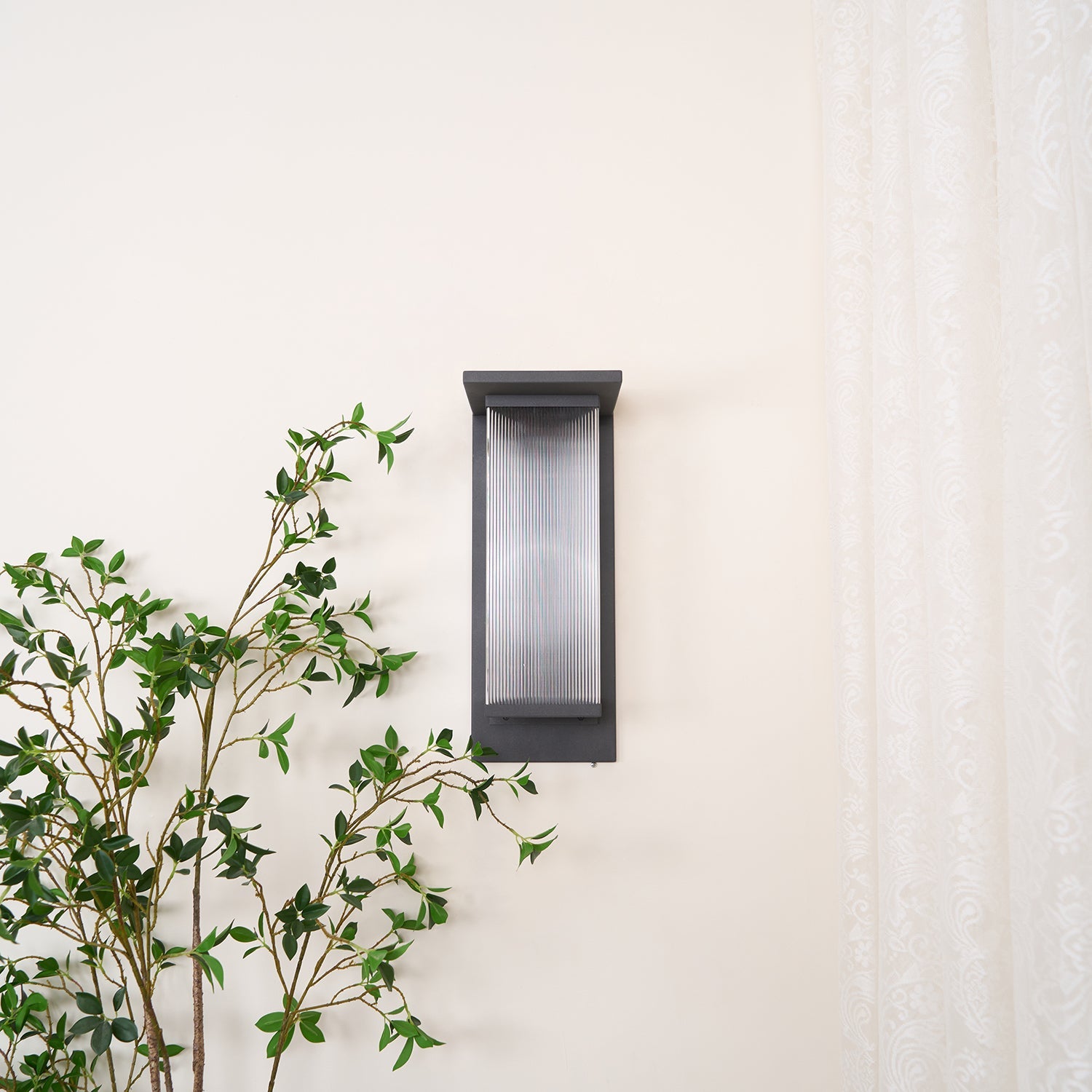 Applique murale solaire Oléron Box – design minimaliste français, sans câble
