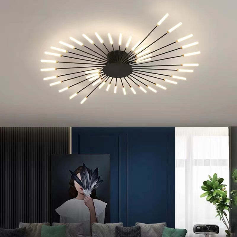 Plafonnier LED Sculptural à Anneaux