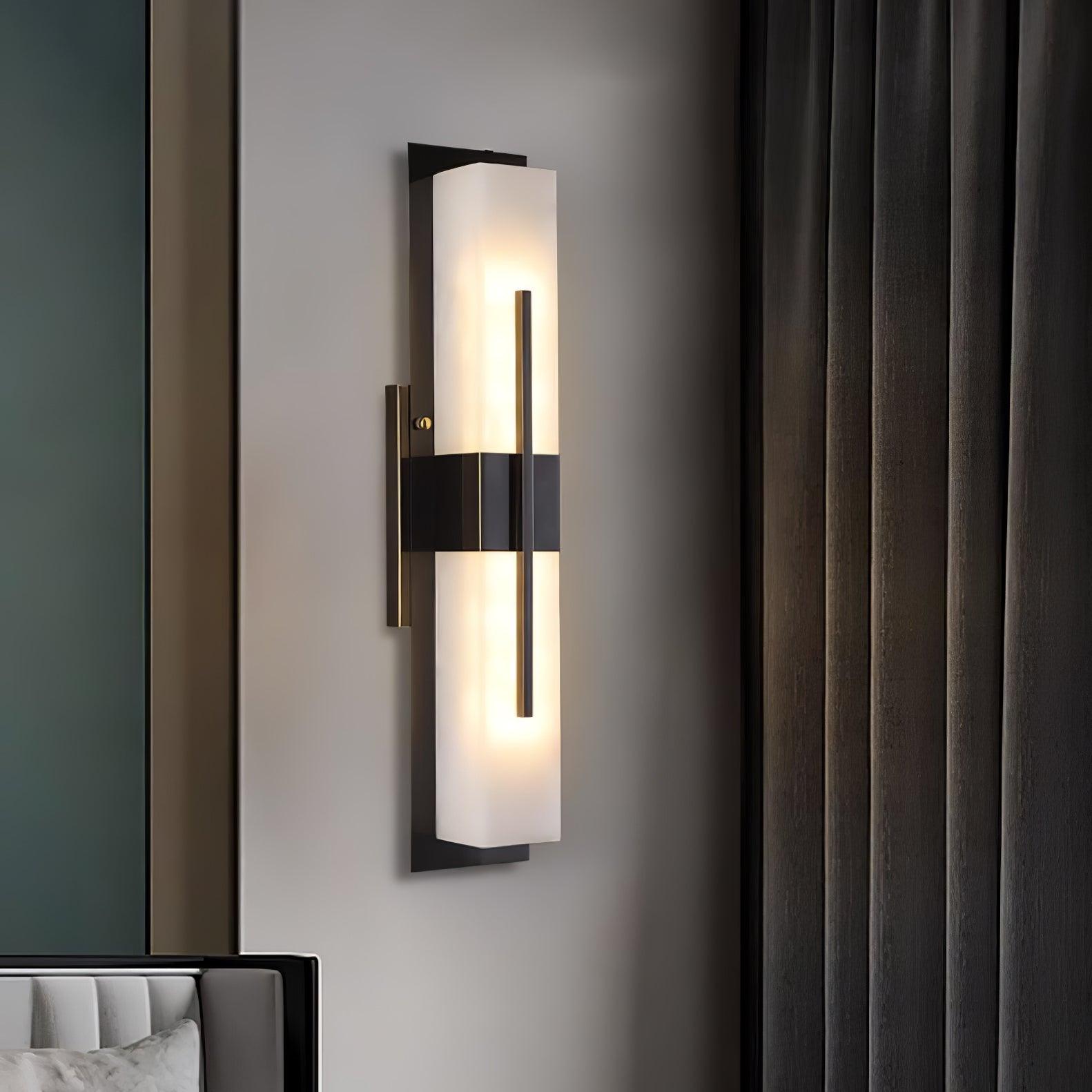 Applique murale extérieure en albâtre Possini – IP65, barre LED puissante