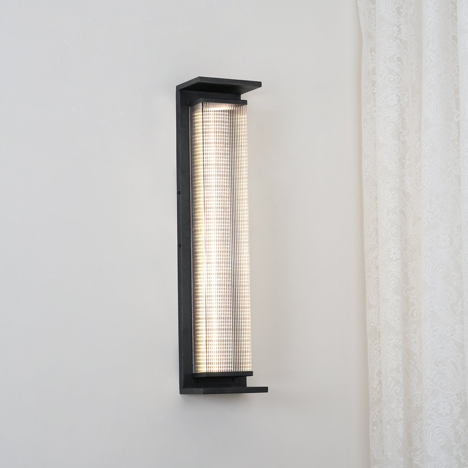 Applique murale extérieure rectangulaire en inox – LED, résistante à la rouille
