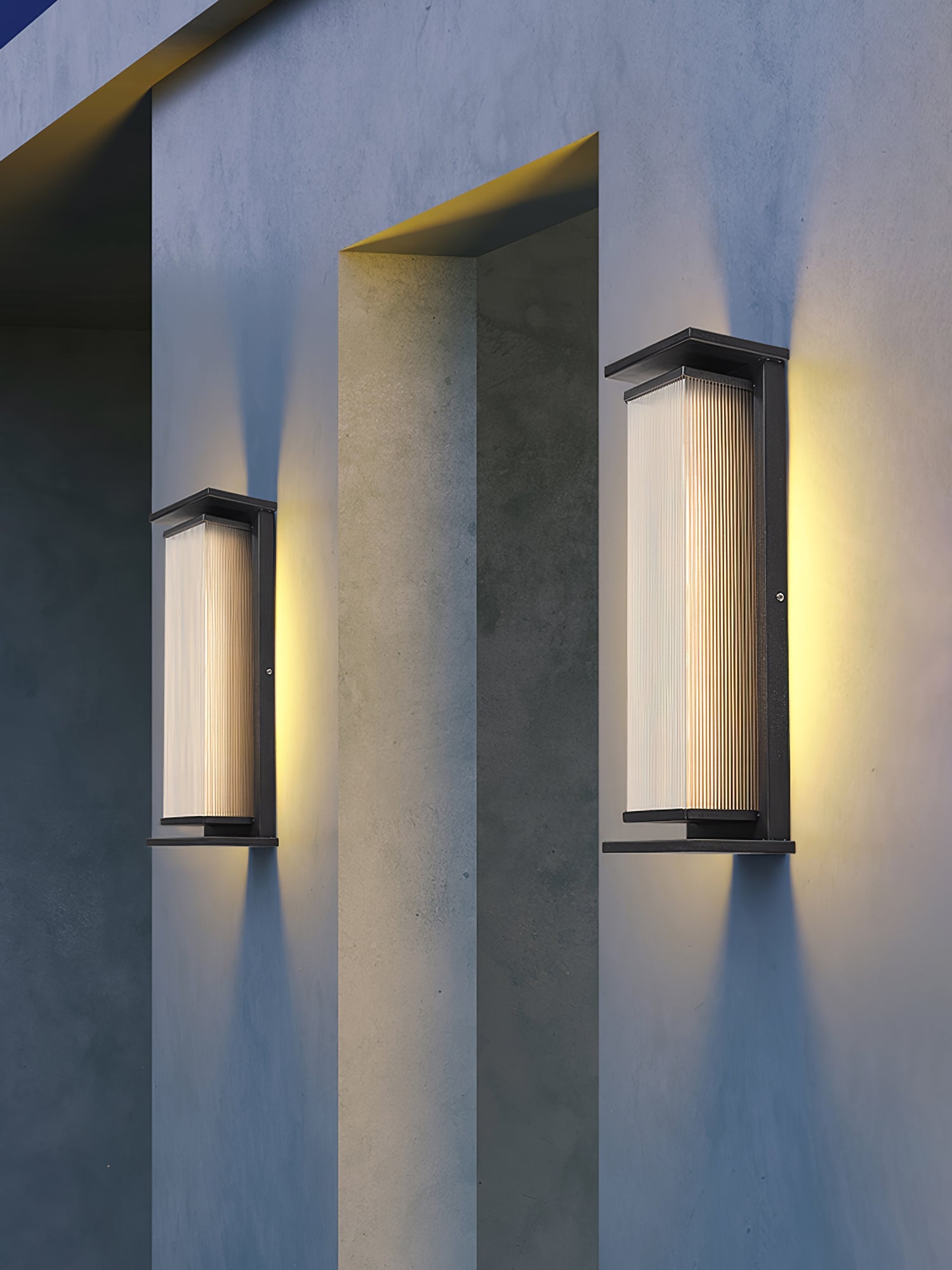 Applique murale extérieure rectangulaire en inox – LED, résistante à la rouille