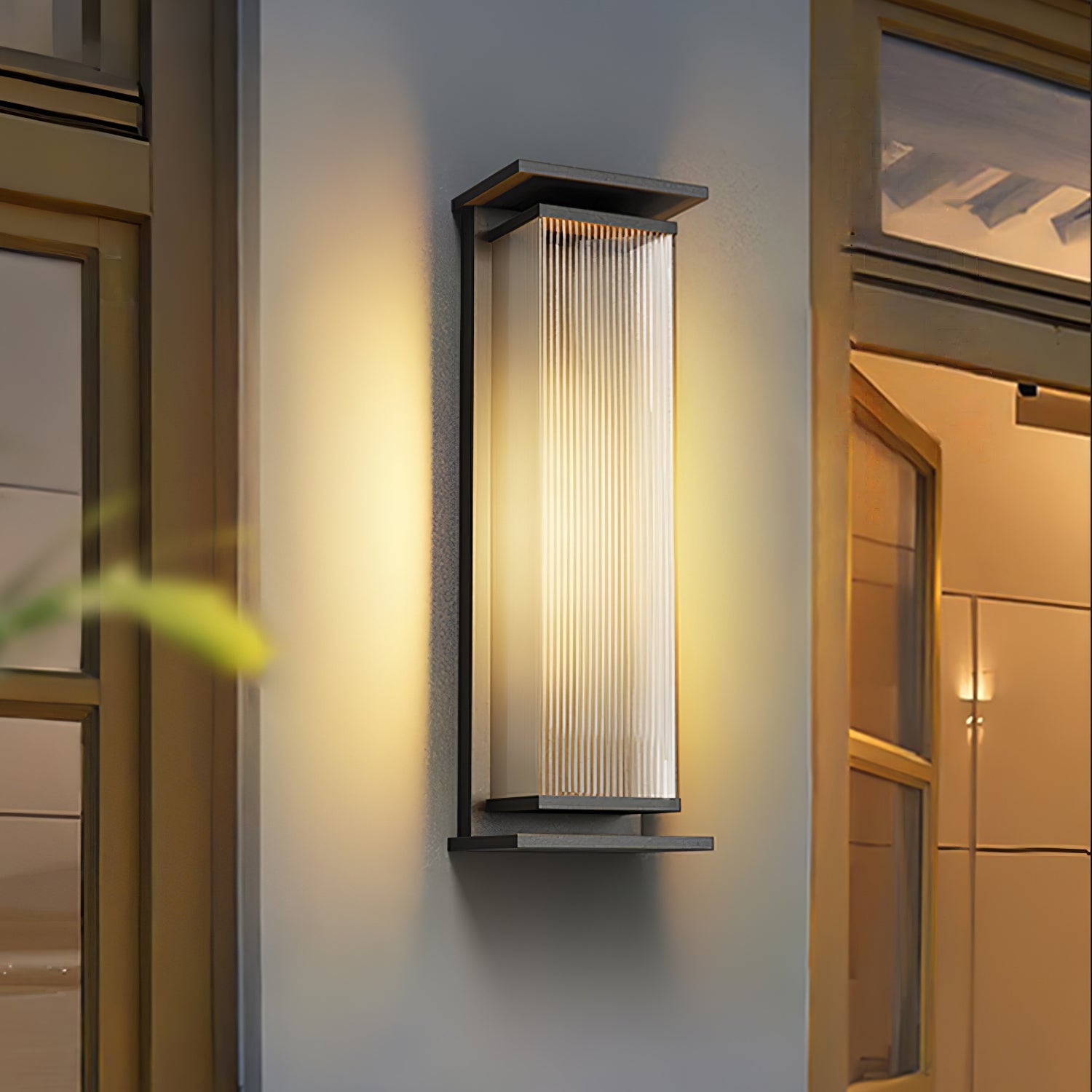 Applique murale extérieure rectangulaire en inox – LED, résistante à la rouille