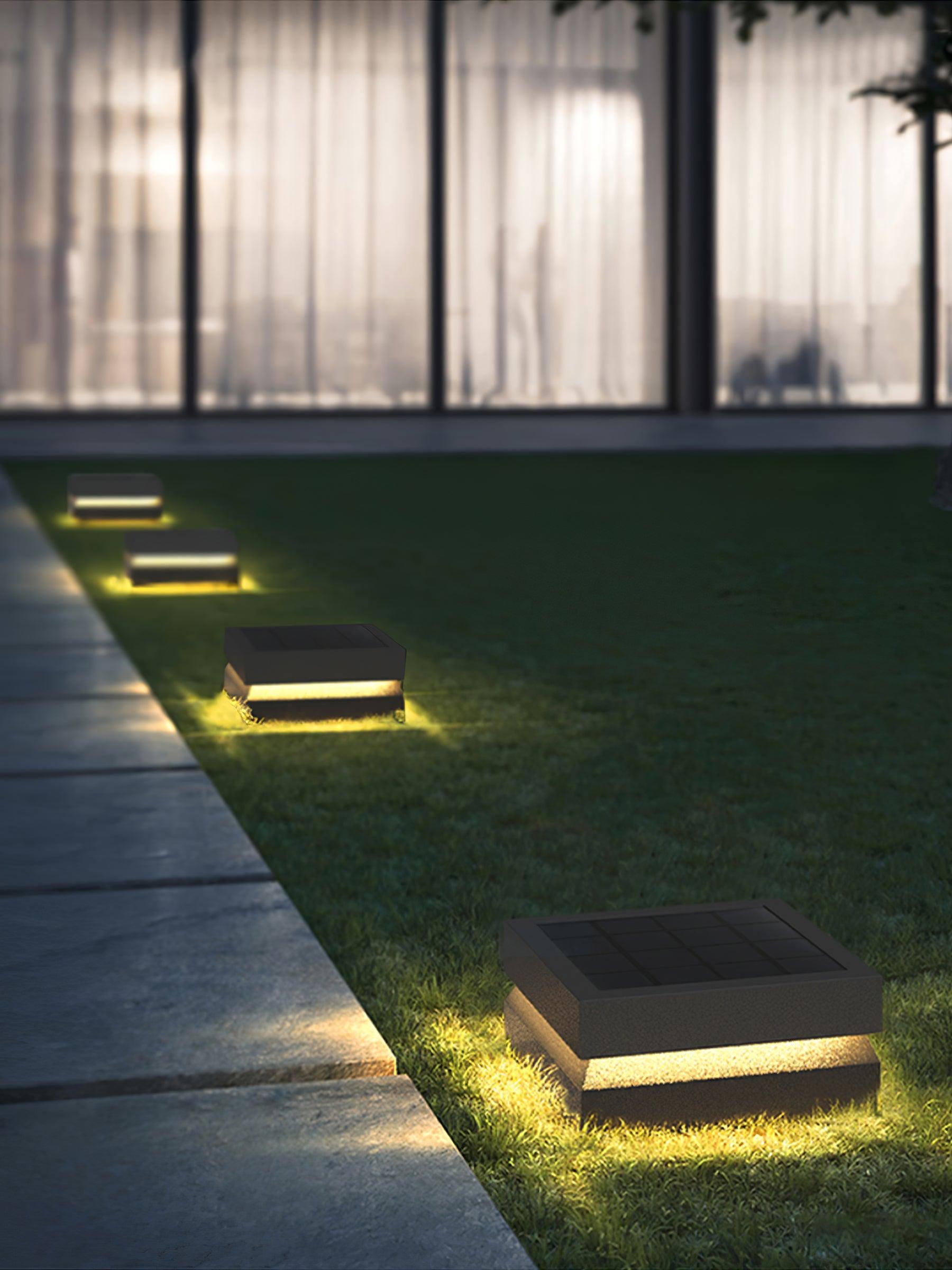 Borne extérieure LED carrée IP65 – résistante aux intempéries, jardin et allée