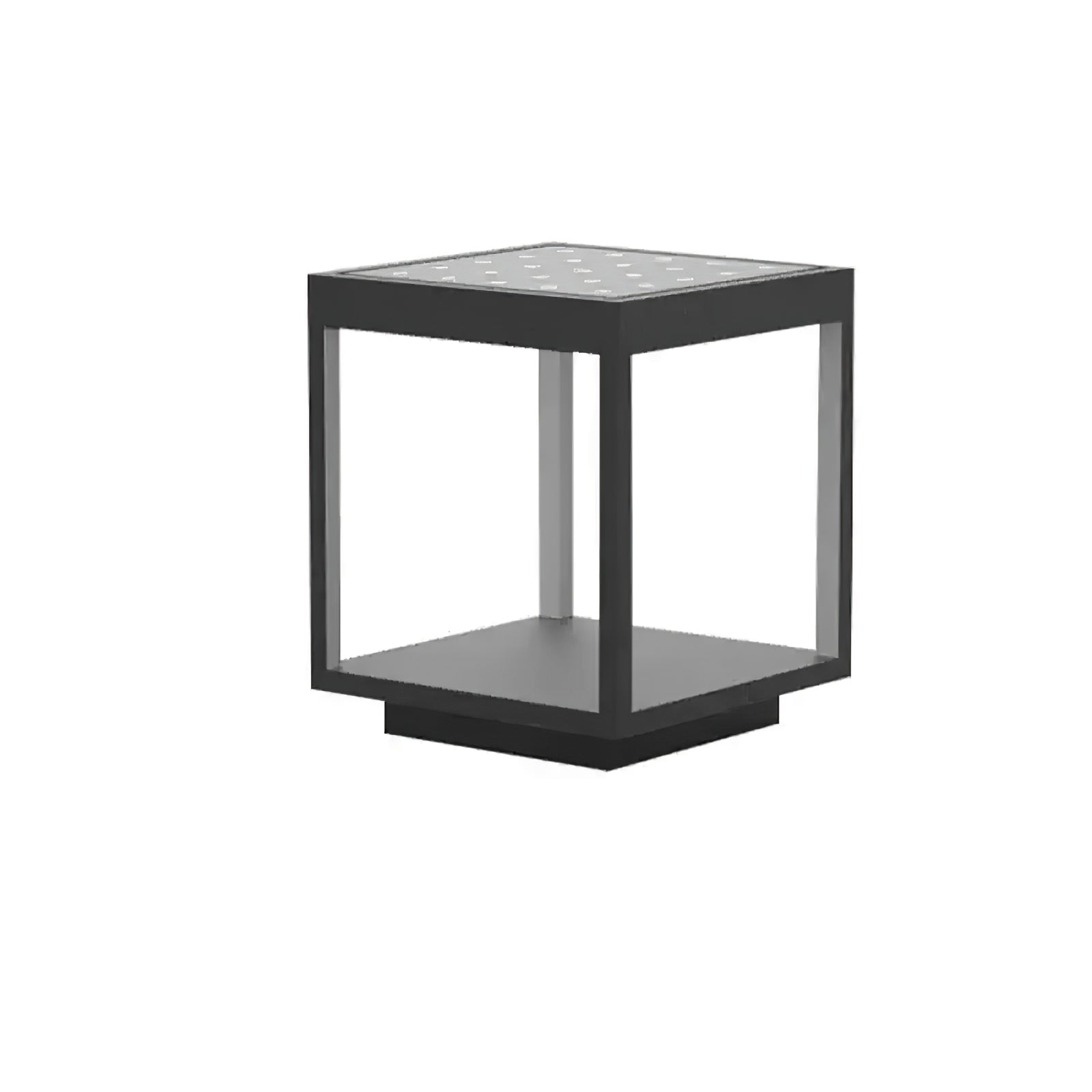 Borne extérieure LED cadre carré – ambiance chaleureuse jardin et terrasse