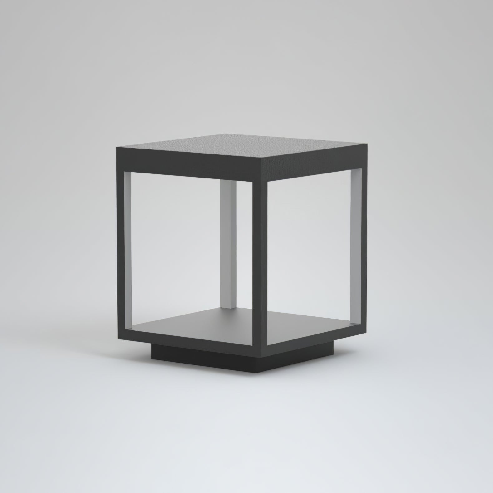 Borne extérieure LED cadre carré – ambiance chaleureuse jardin et terrasse