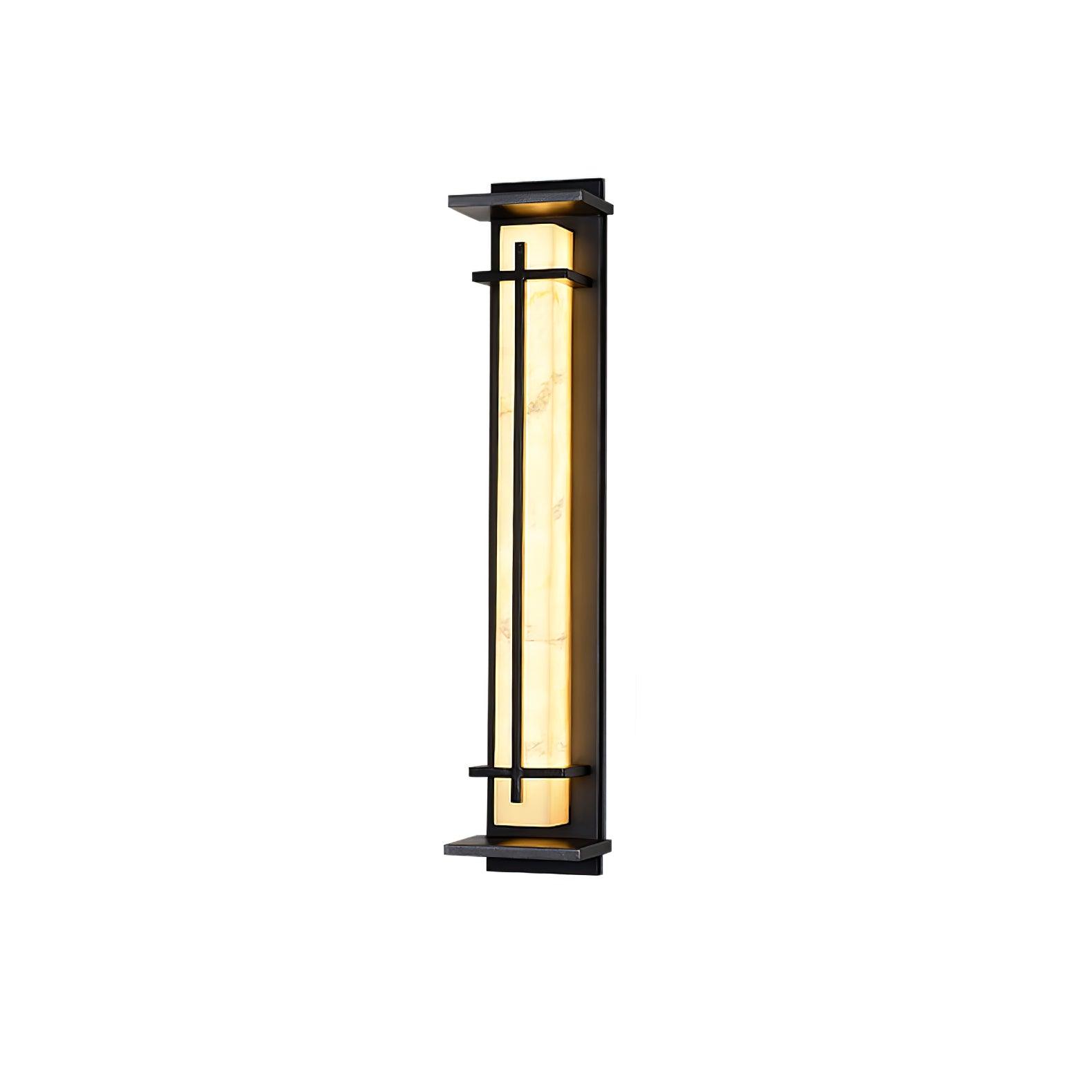 Applique murale extérieure carrée en albâtre – IP65, 3 tailles disponibles
