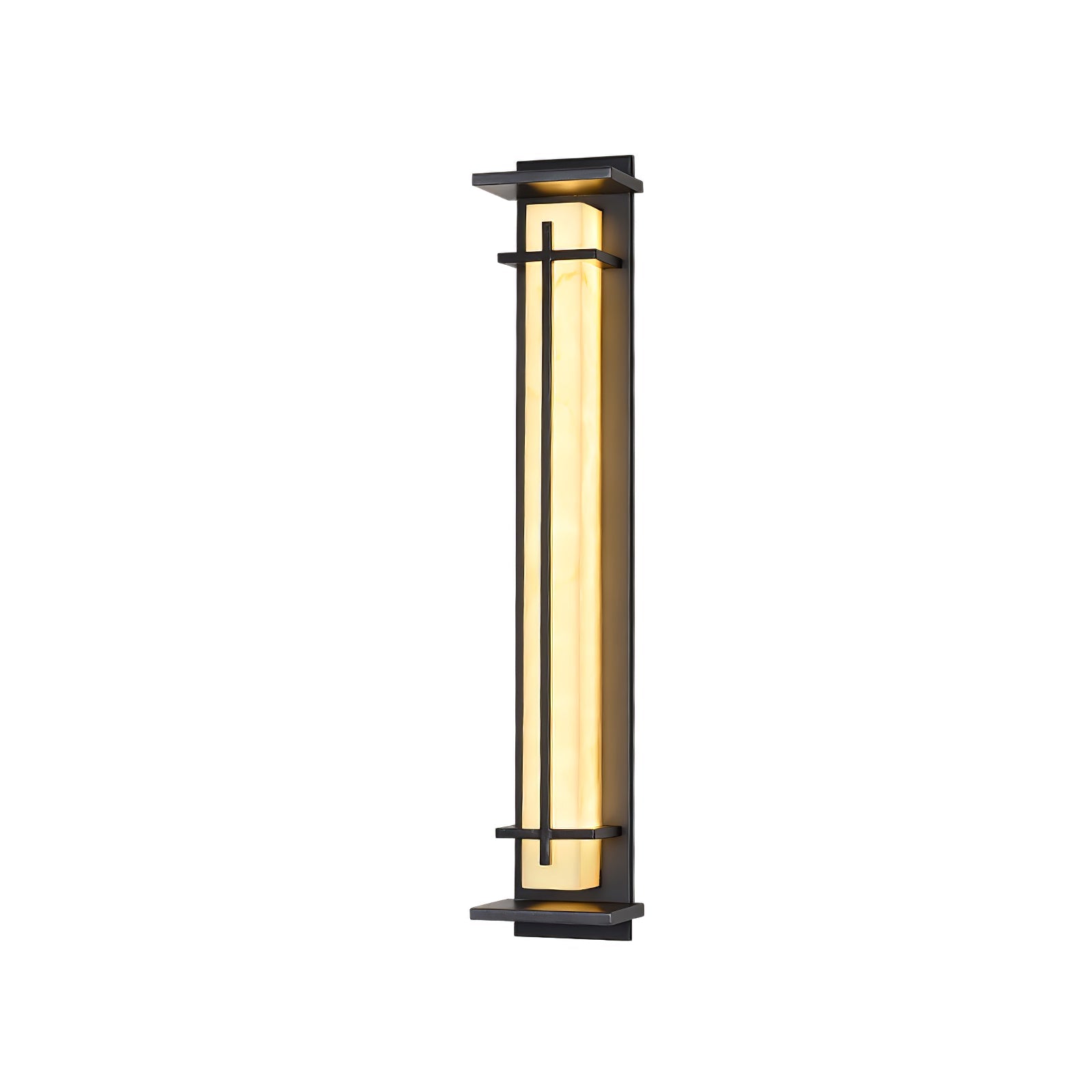 Applique murale extérieure carrée en albâtre – IP65, 3 tailles disponibles