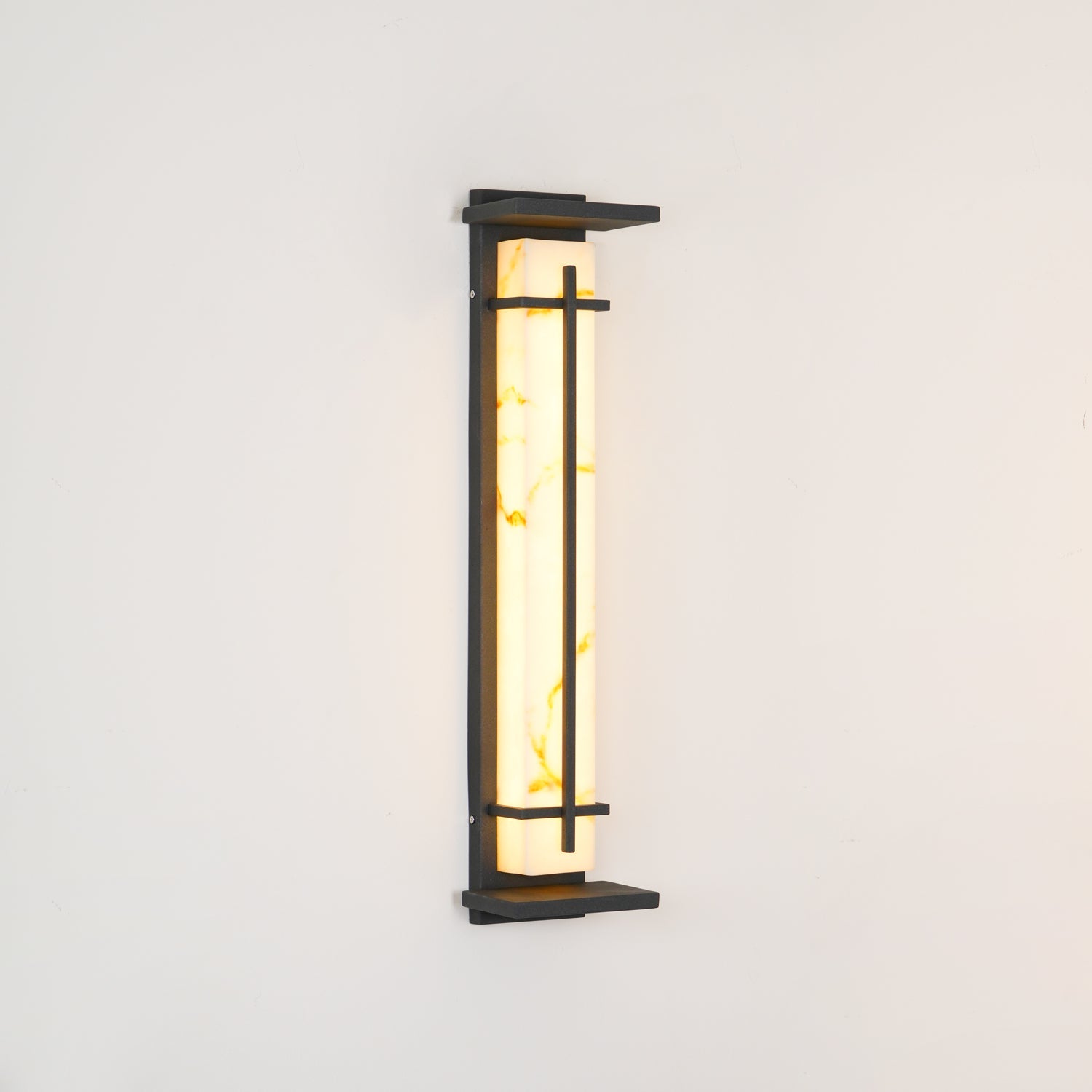 Applique murale extérieure carrée en albâtre – IP65, 3 tailles disponibles