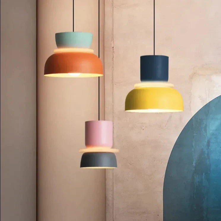 Suspension Minimaliste Bois & Couleurs Douces