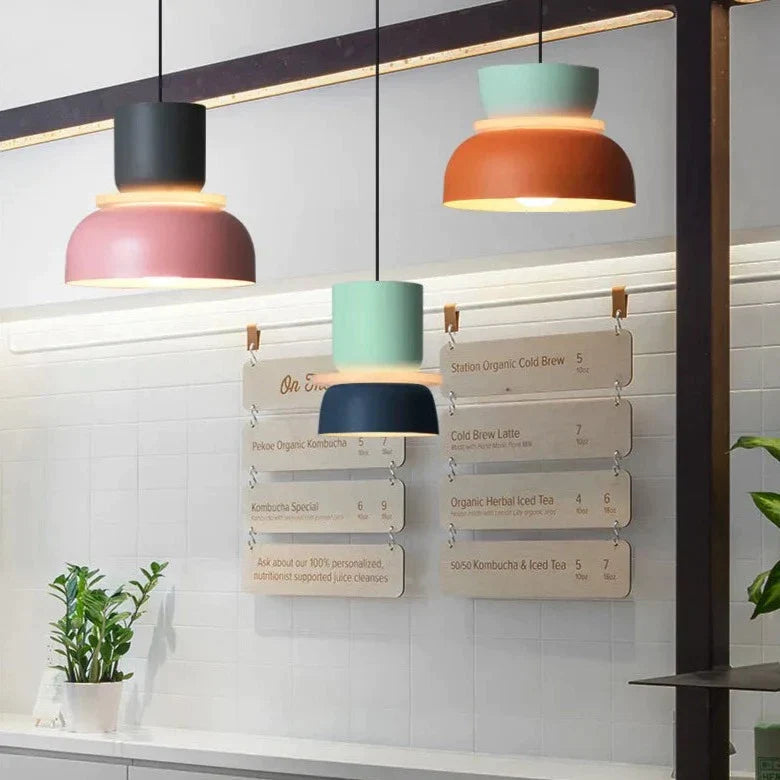 Suspension Minimaliste Bois & Couleurs Douces