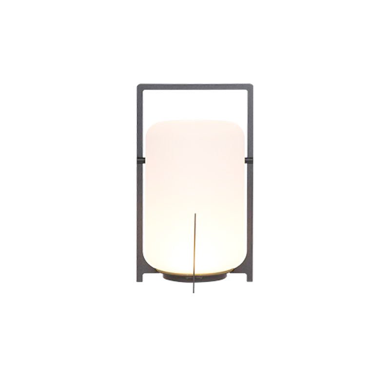Lampe de table lanterne en inox – allumage automatique crépusculaire
