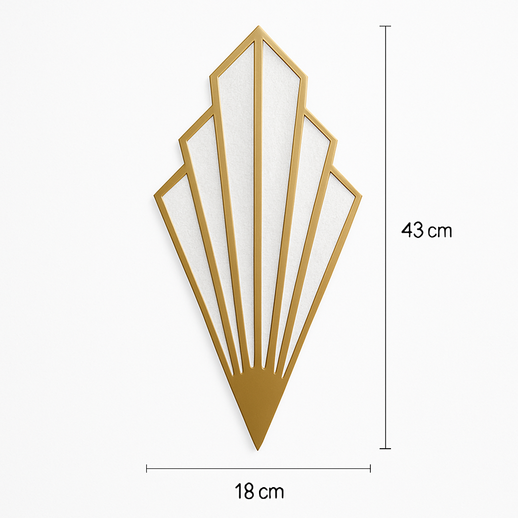 Applique murale triangulaire LED en métal coloré – design géométrique