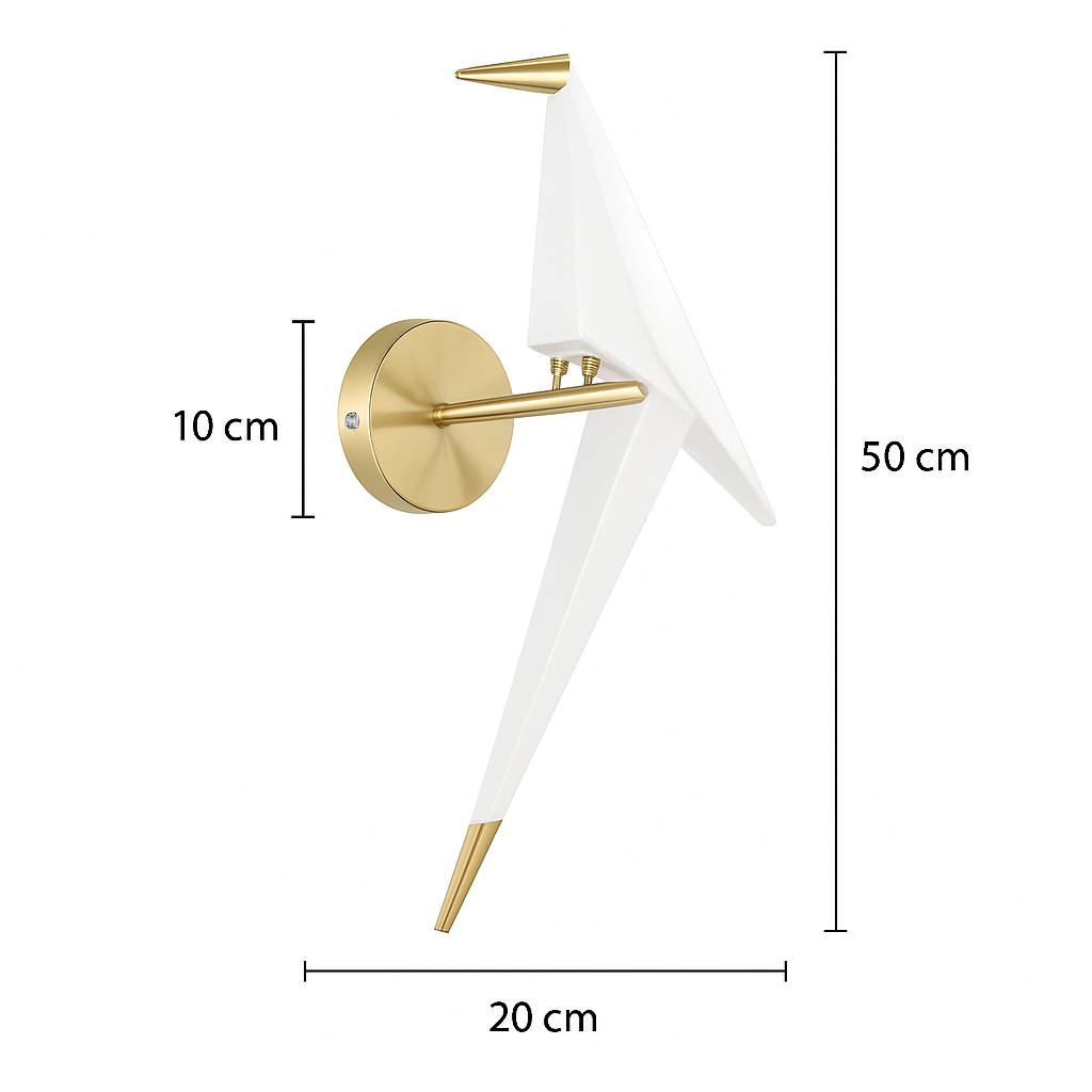 Applique murale oiseau design en métal – inspiration origami, Bird