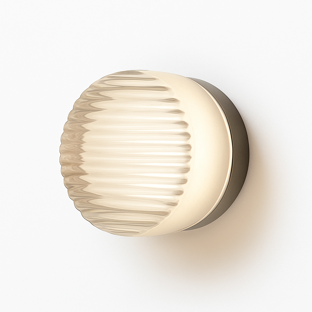 Applique murale ronde LED en verre – éclairage intérieur polyvalent