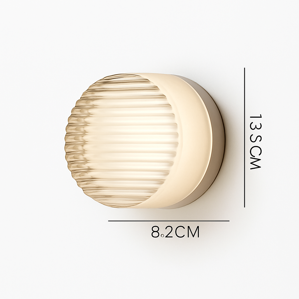 Applique murale ronde LED en verre – éclairage intérieur polyvalent