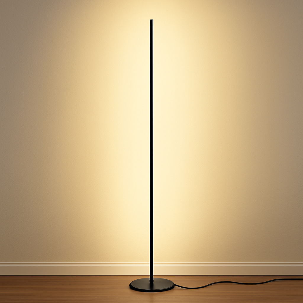 Lampadaire colonne LED 18W dimmable en métal – lampe sur pied moderne