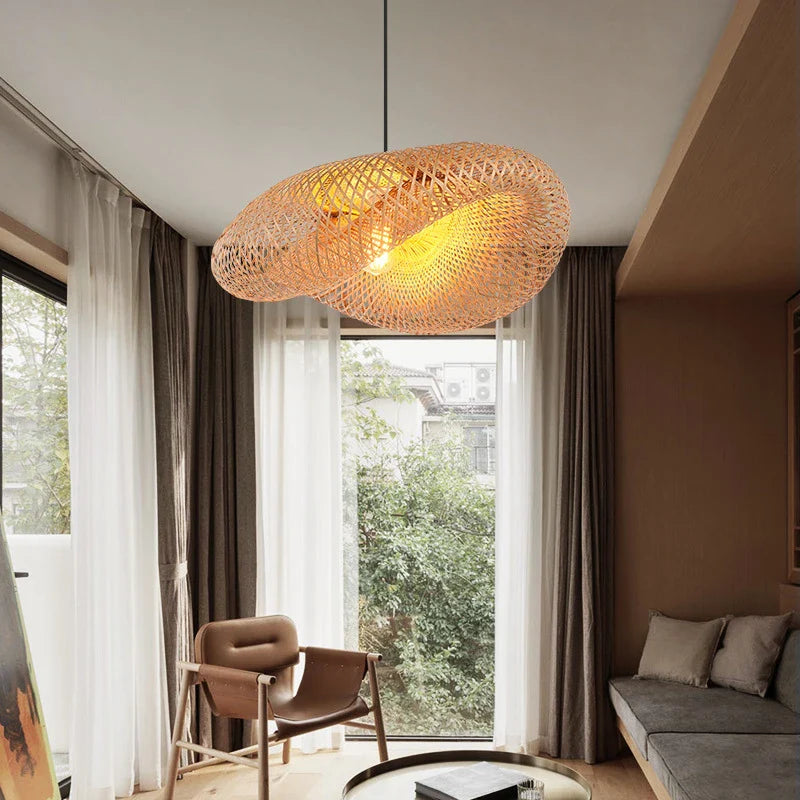Suspension en bambou sculptural Oceïa