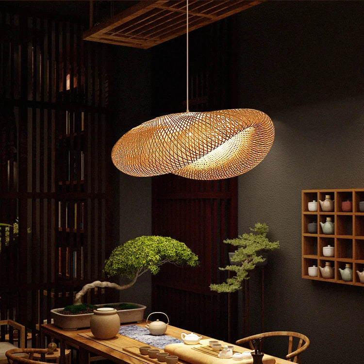 Suspension en bambou sculptural Oceïa