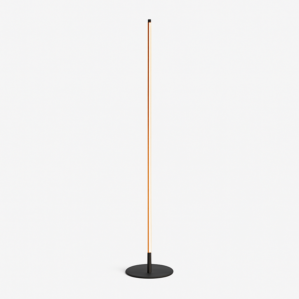 Lampadaire LED minimaliste en métal noir – design épuré Lucien