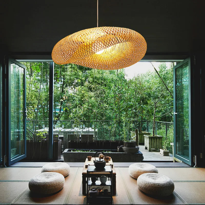 Suspension en bambou sculptural Oceïa