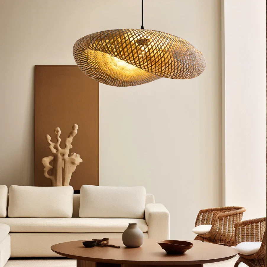 Suspension en bambou sculptural Oceïa