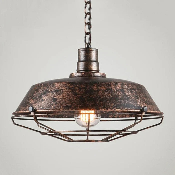 Suspension industrielle effet rouille Feron
