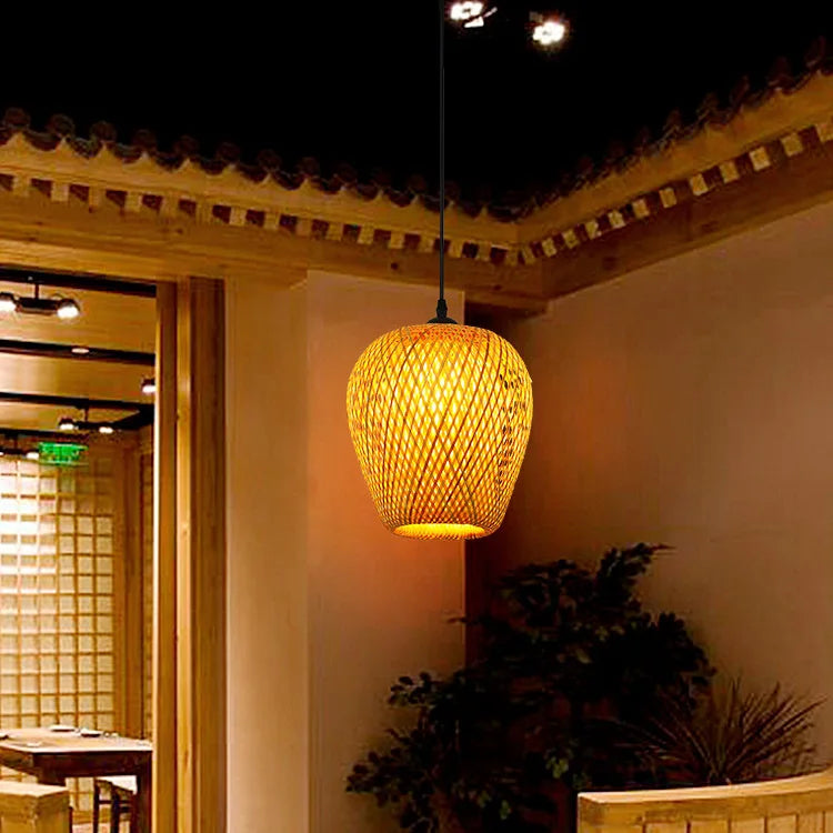 Suspension en bambou tressé Calya