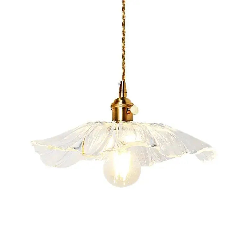 Suspension florale en verre sculpté Floréa