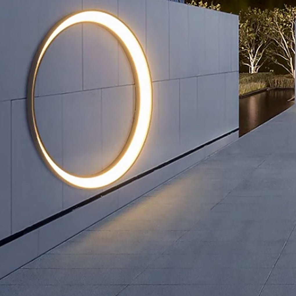 Applique Murale Extérieure Ronde LED – Effet Pleine Lune