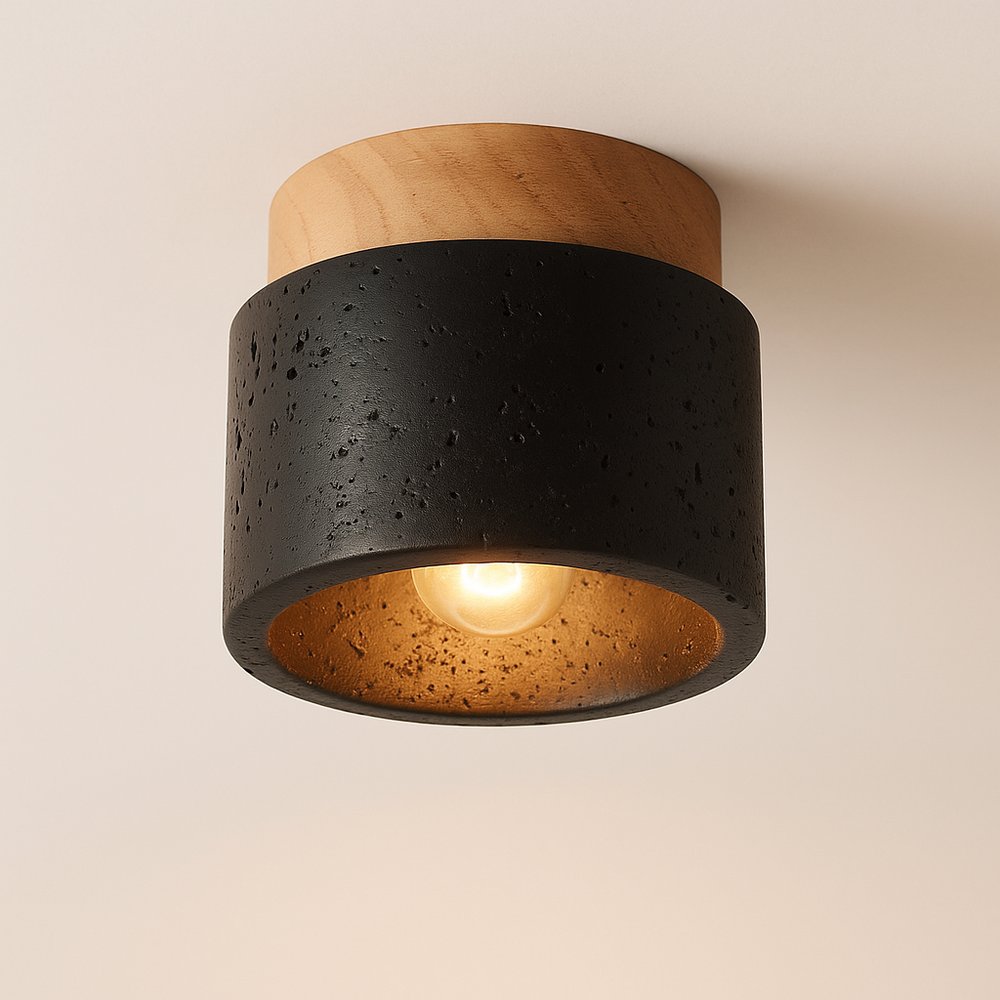 Plafonnier travertin noir Noctea