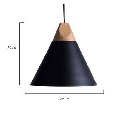 Suspension conique en bois et aluminium – style vintage intemporel