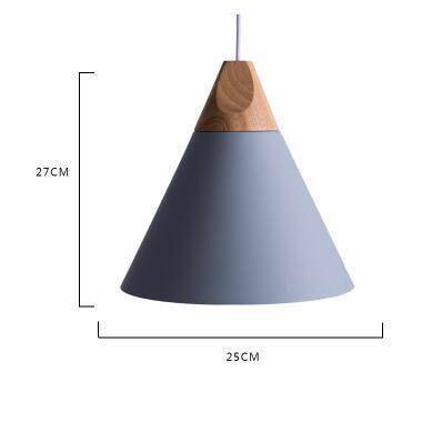 Suspension conique en bois et aluminium – style vintage intemporel