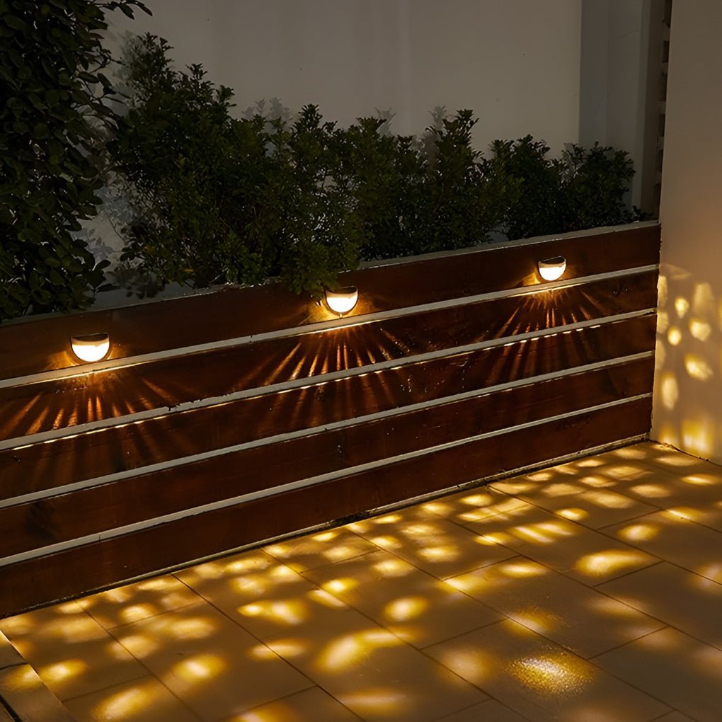 Lot de 4 Appliques Solaires Extérieures LED 3000K