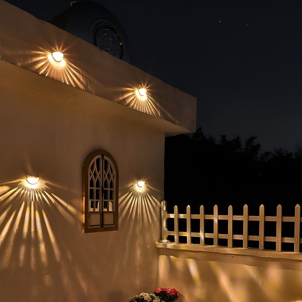 Lot de 4 Appliques Solaires Extérieures LED 3000K