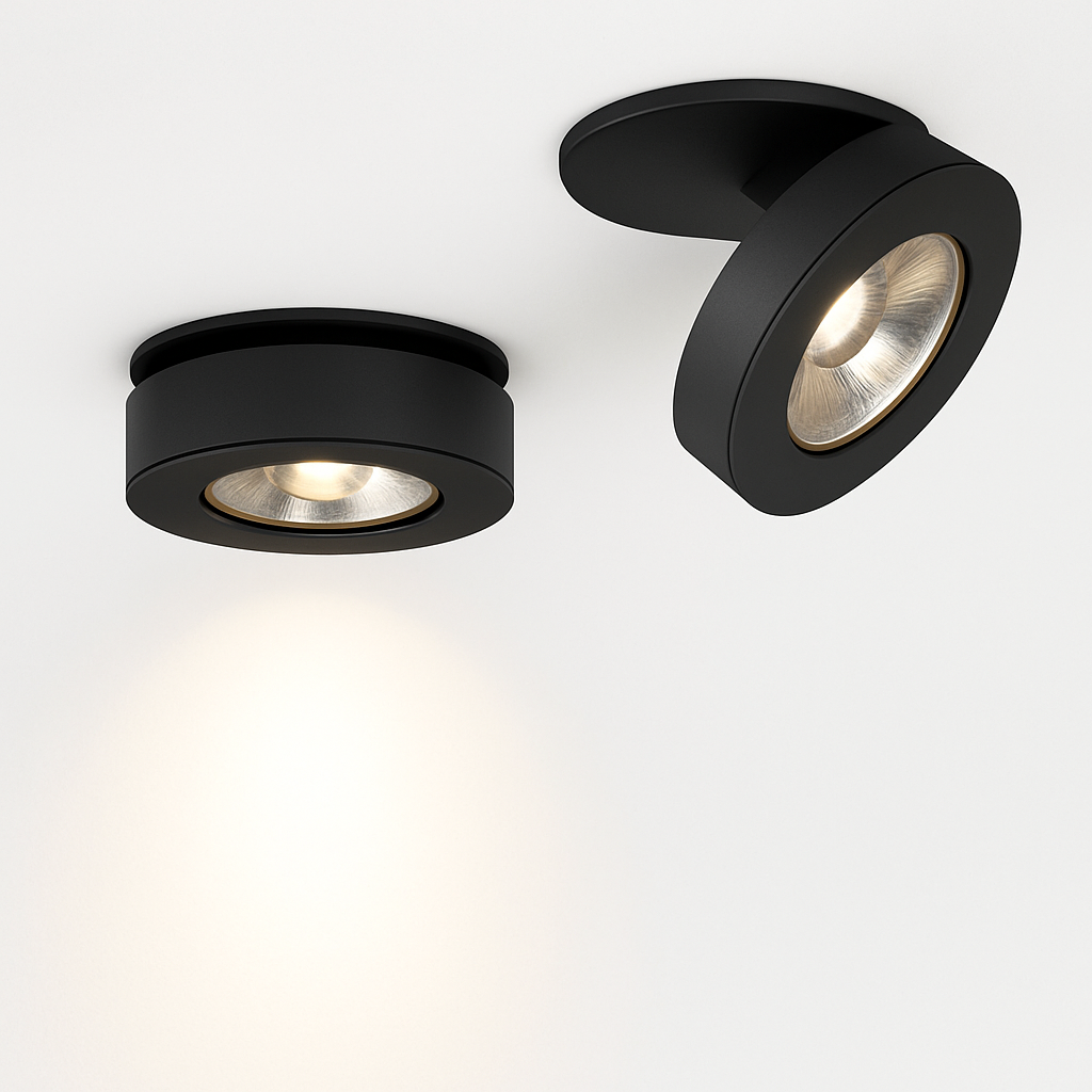 Spot LED rond orientable encastrable en aluminium – dimmable, Slim