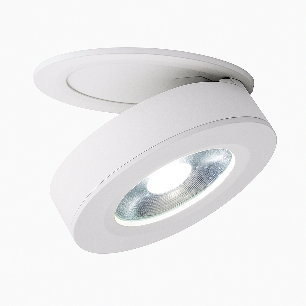 Spot LED rond orientable encastrable en aluminium – dimmable, Slim