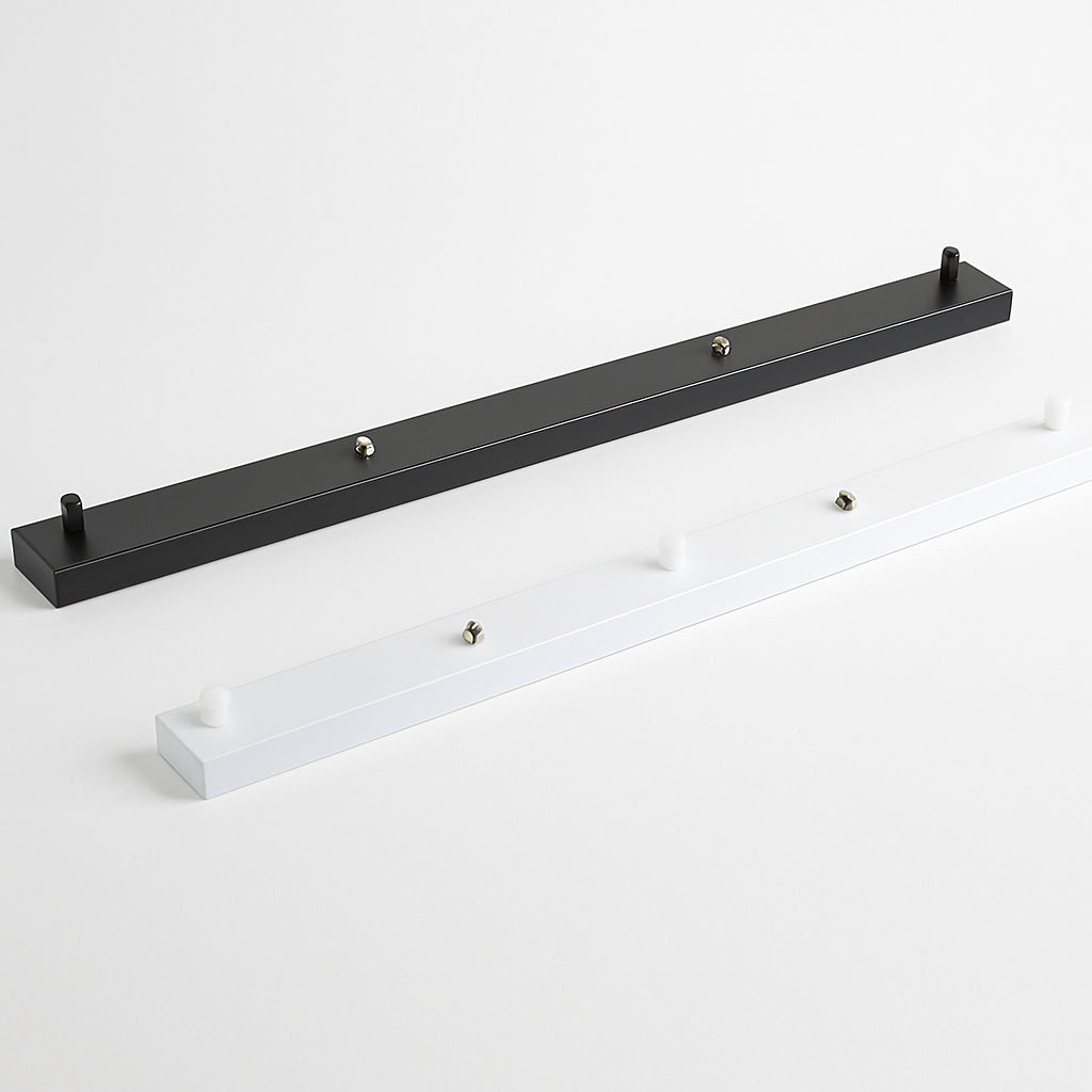 Support socle long pour suspension – 1 à 5 points lumineux, noir ou blanc