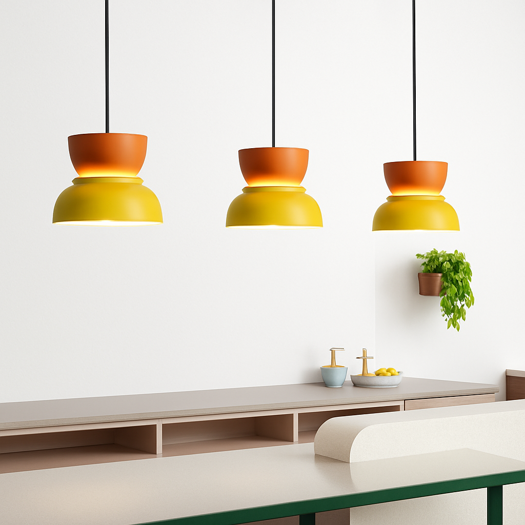 Suspension géométrique en métal coloré – formes ludiques Makazon