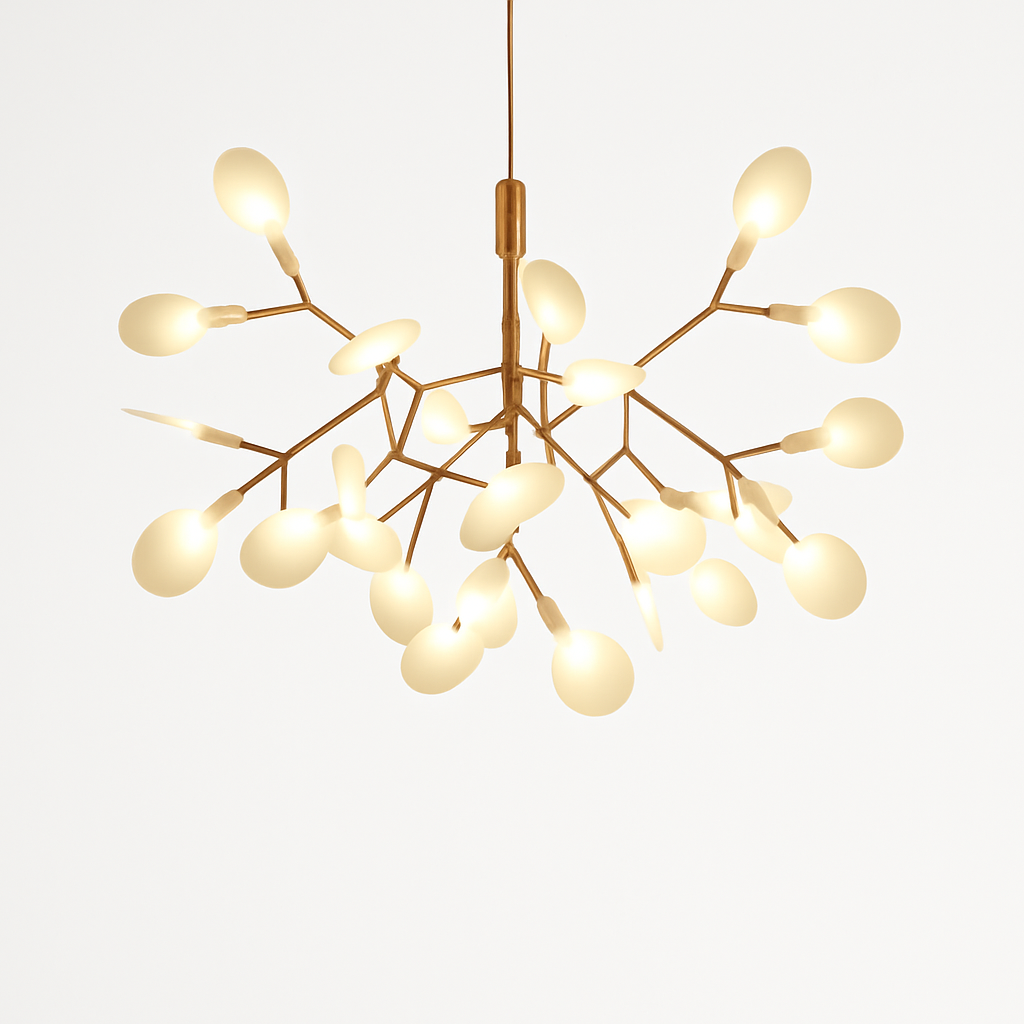 Suspension LED en fer ramifié style arbre – cuivré ou noir